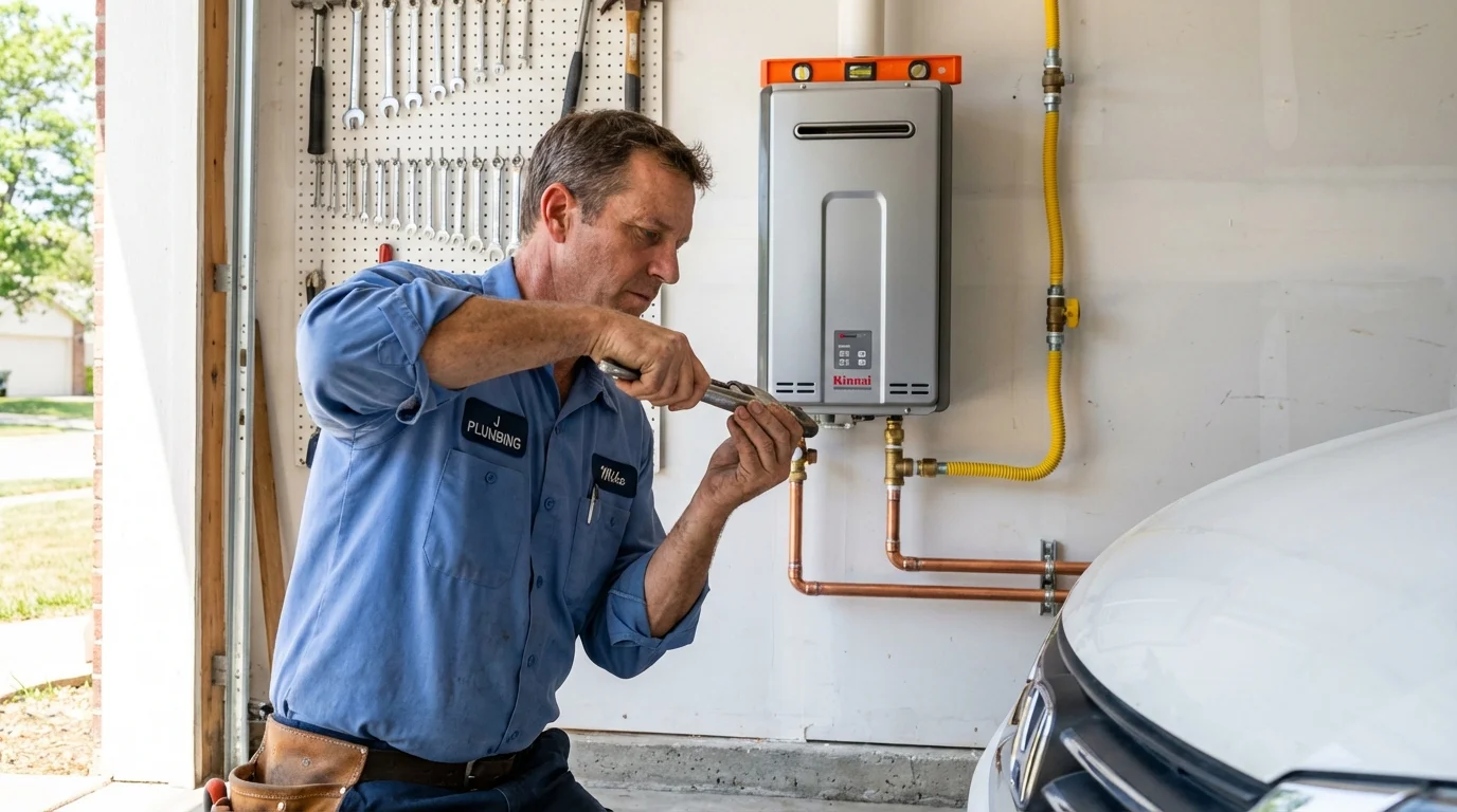 Tankless water heater installation by a Johns Plumbing LLC plumber in Palatka